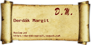 Derdák Margit névjegykártya